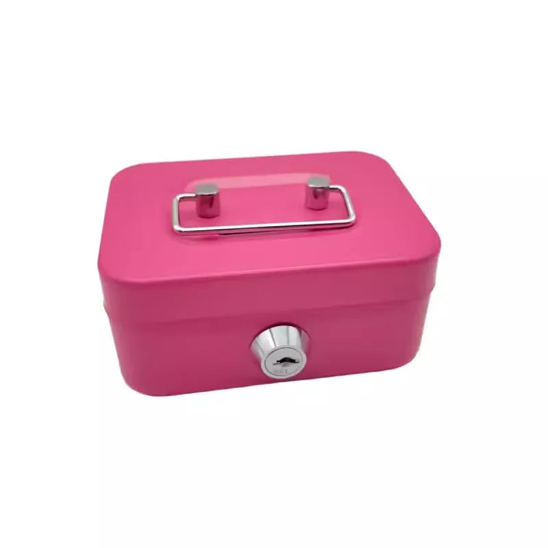 Mini Money Safe Box Key Money Holder Metal Storage Case Small Security Lock Box with Key Kids Portable Lockable Coin Boxes