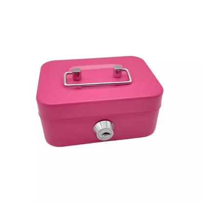 Mini Money Safe Box Key Money Holder Metal Storage Case Small Security Lock Box with Key Kids Portable Lockable Coin Boxes