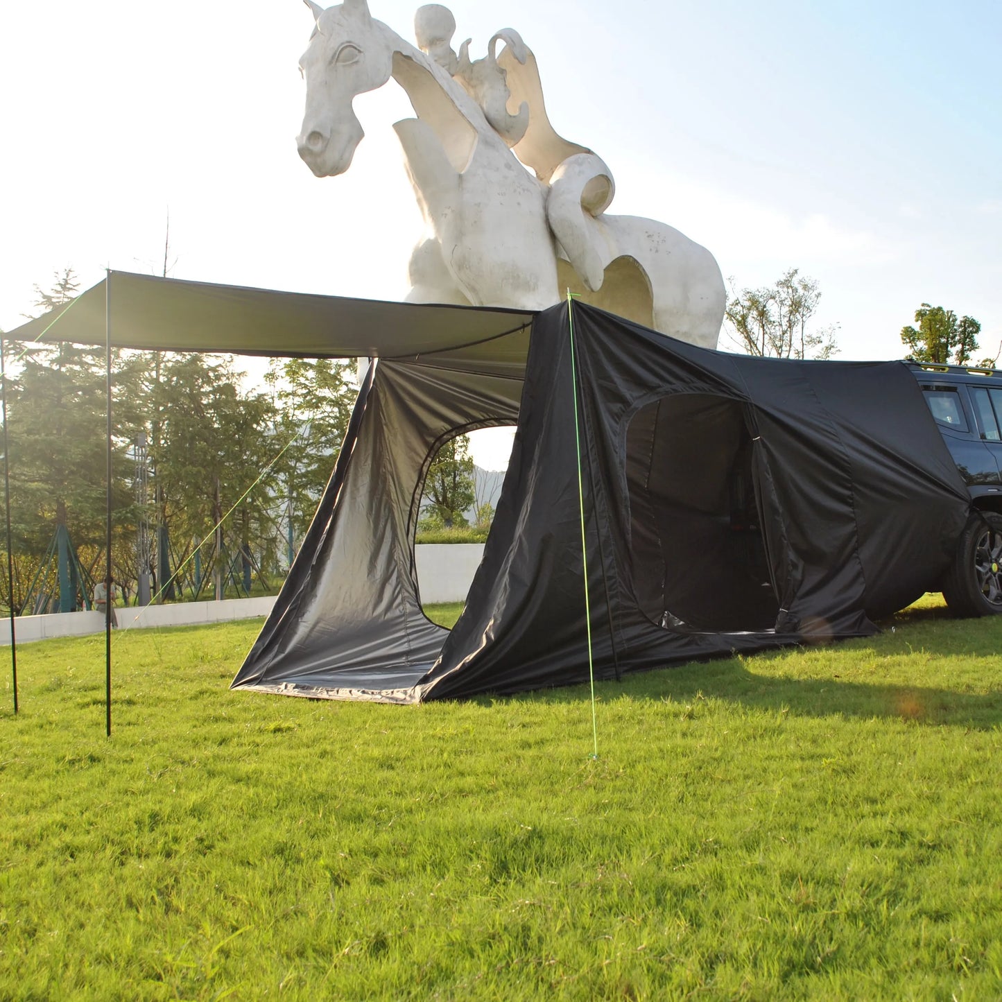 Camping Tent For 6 Person, Car Camping Accessories Including Nail, Outer Bag, Tent For SUV Hatchback Camping For Fishing, Hiking