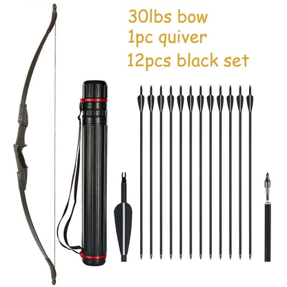Archery Recurve Bow for Right/Left-Handed Outdoor Hunting Sports Shooting 57inch 30-40 Ibs Take-down Bow Archery Target