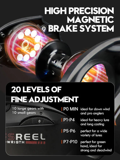 ANATONO Vrigo 160g Ultralight Baitcasting Reel BFS Fishing Reel 7.2 Gear Ratio Saltwater 6+1BB 6KG Power Baitcaster