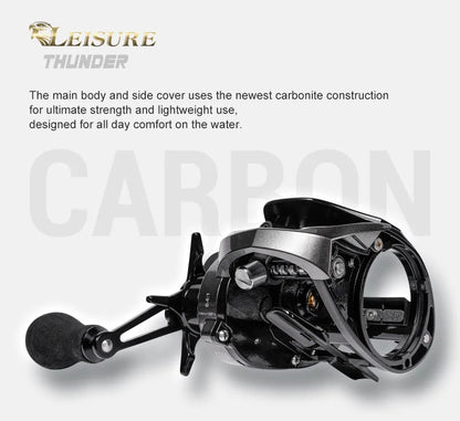 Noeby Predator Baitcasting Reel 6.4:1 Gear Ratio Low Profile Magnetic Braking System 8 + 1 Bearing 15kg Drag Fishing Coil