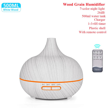 Aroma Essential Oil Diffuser Aromatherapy Ultrasonic Air Humidifier Automatically Remote Control Humidificador 300 500 1000ml