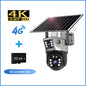 4K Wireless WiFi Solar Outdoor Camera  8MP Dual Lens 4G Sim IP Surveillance Cam PIR Night Vision Mobile Detection Security CCTV