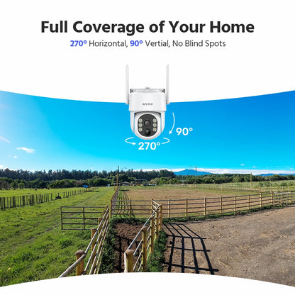 Annke 4MP Wireless PT Solar Camera 16CH NVR 2.4G&5.8G dual-band Security Camera Solar Built-in Battery Wifi security camera