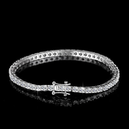 Factory Price D VVS1 Moissanite Tennis Bracelet 925 Sterling Silver Single Row Classics with GRA Bracelets for Women Man Jewelry