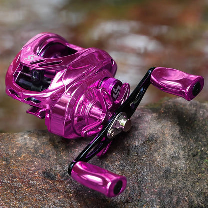 Sougayilang Baitcast Fishing Reel 7.2:1 Gear Ratio Max Drag 8kg Aluminum Spool BaitCasting Reel for Freshwater Saltwater Fishing