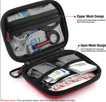 Empty Portable Emergency Medical First Aid Bag Storage Box for Household Outdoor Travel Camping Equipment Medicine Survival Kit