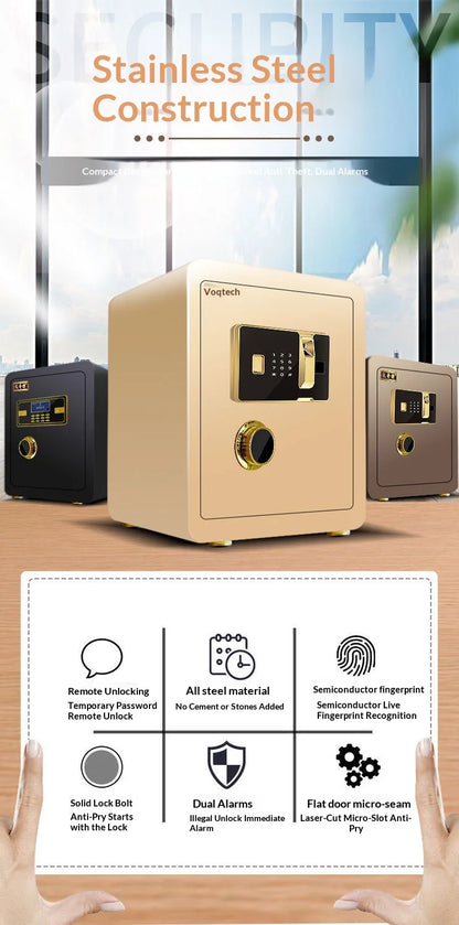 Digital Electronic Password Safe Box Home Office Hotel Concealed Wall Mini Fireproof Security Armored Wardrobe Large Deposit