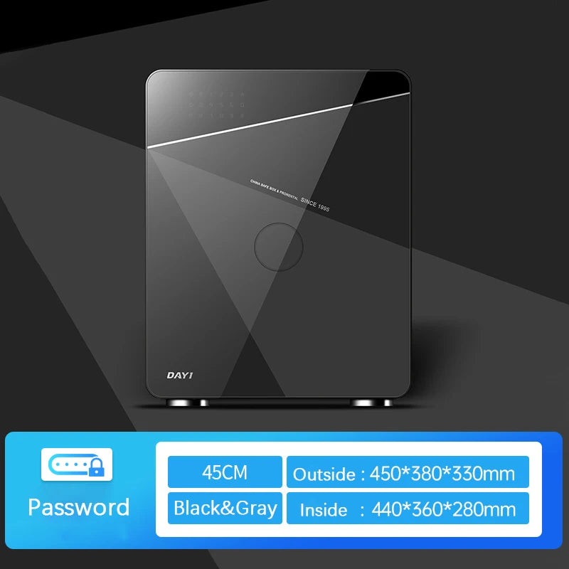 Electronic Password Fingerprint Safe New Safes Box Smart Home Office All-steel High Security Concealed Handle Safety Deposit Box