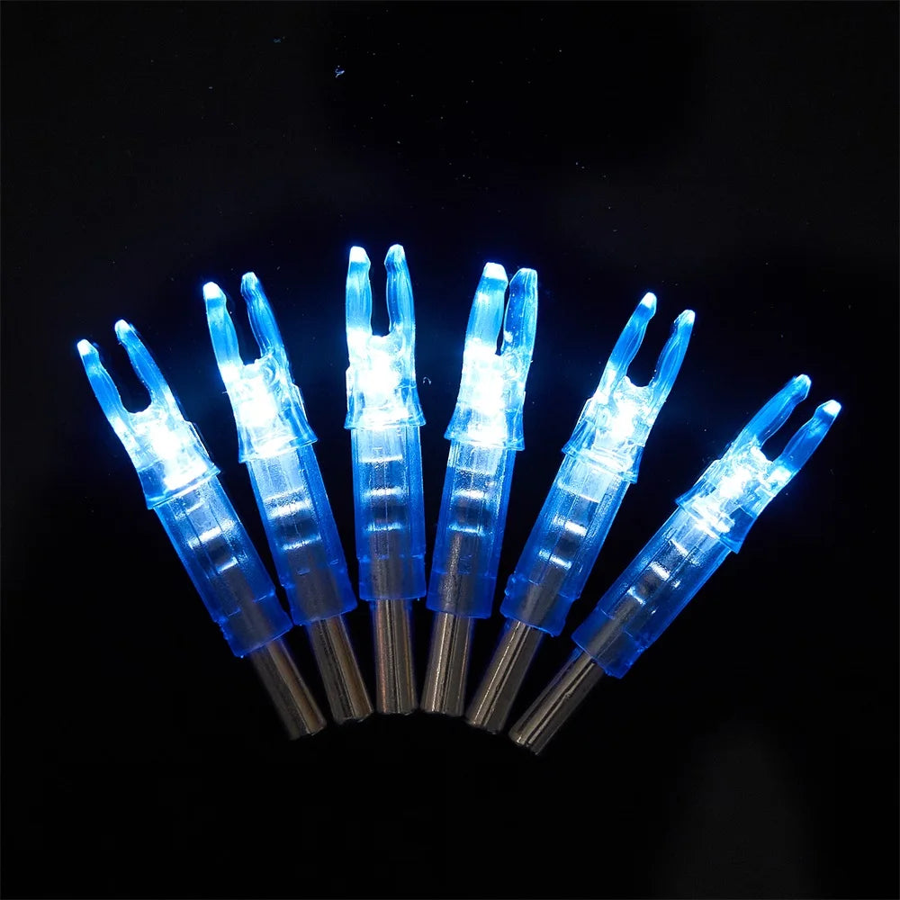6PCS Green Led Lighted Nocks For Arrow Shaft ID 6.2mm Archery Hunting Shooting Automatically Recurve Crossbow Compound Bow new
