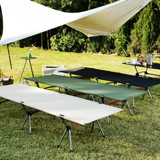 Camping Cot Outdoor Exquisite Camping Folding Bed Lightweight and Portable Car Picnic Seating Stable and Comfortable Single Bed
