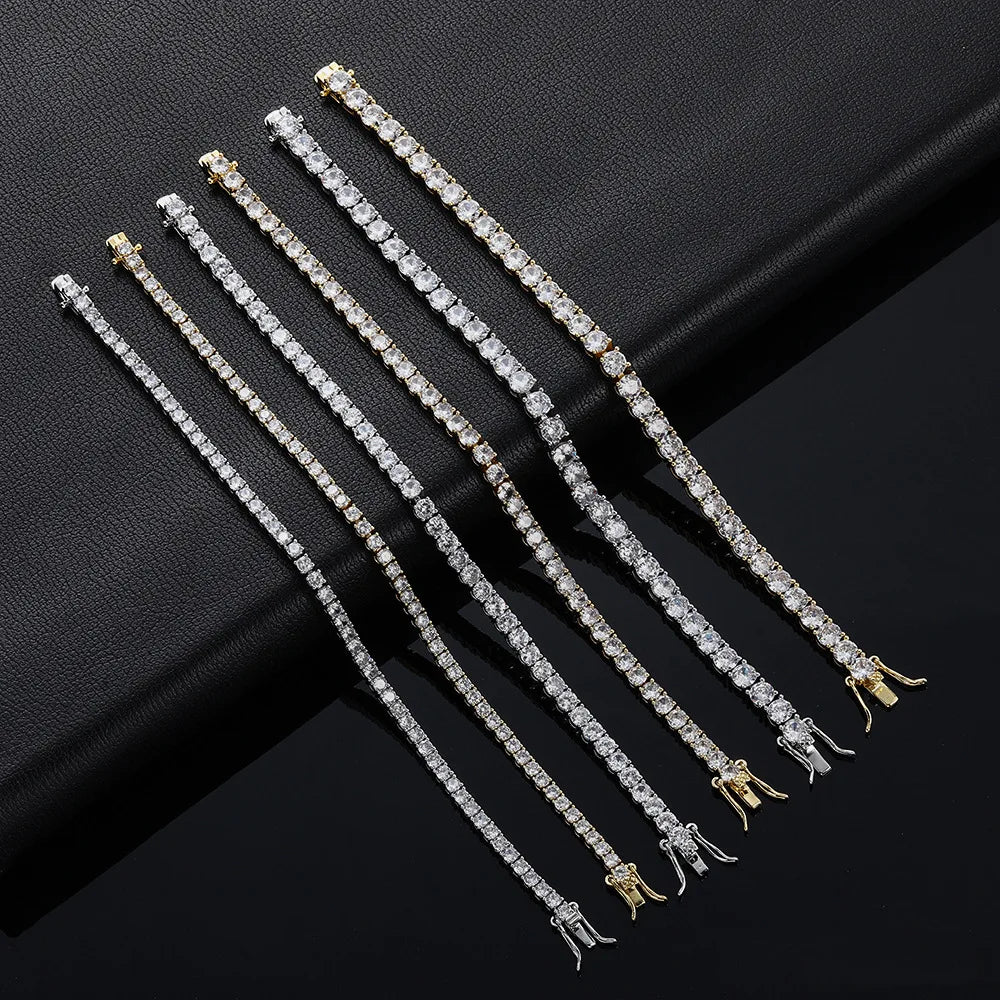 Factory Price D VVS1 Moissanite Tennis Bracelet 925 Sterling Silver Single Row Classics with GRA Bracelets for Women Man Jewelry