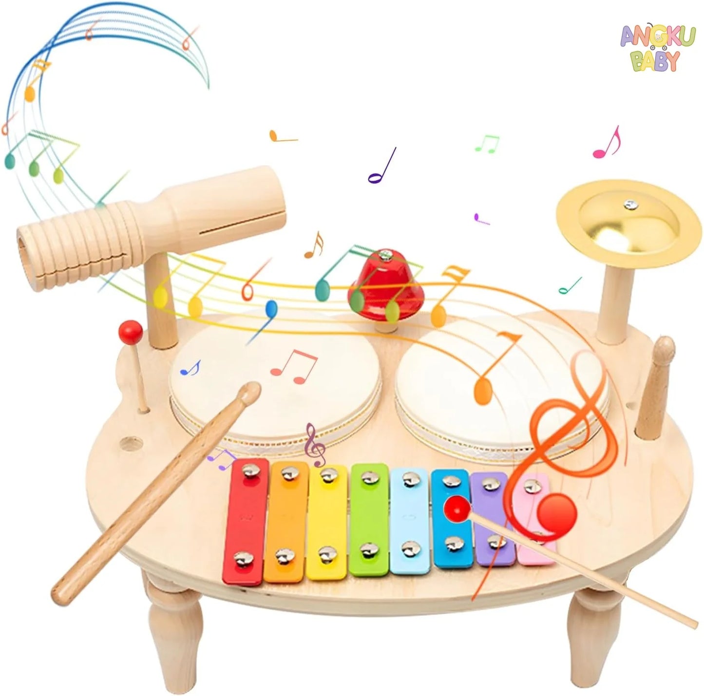 Educational Toys for Children 2-4 Years Old Wooden Montessori Musical Instruments Toys Games for Babies Boys & Girls Gifts