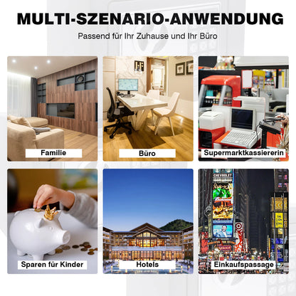 BRIEFNESS Grey digital safe Valuables security safe Electronic keypad Wall-mounted Floor-mounted